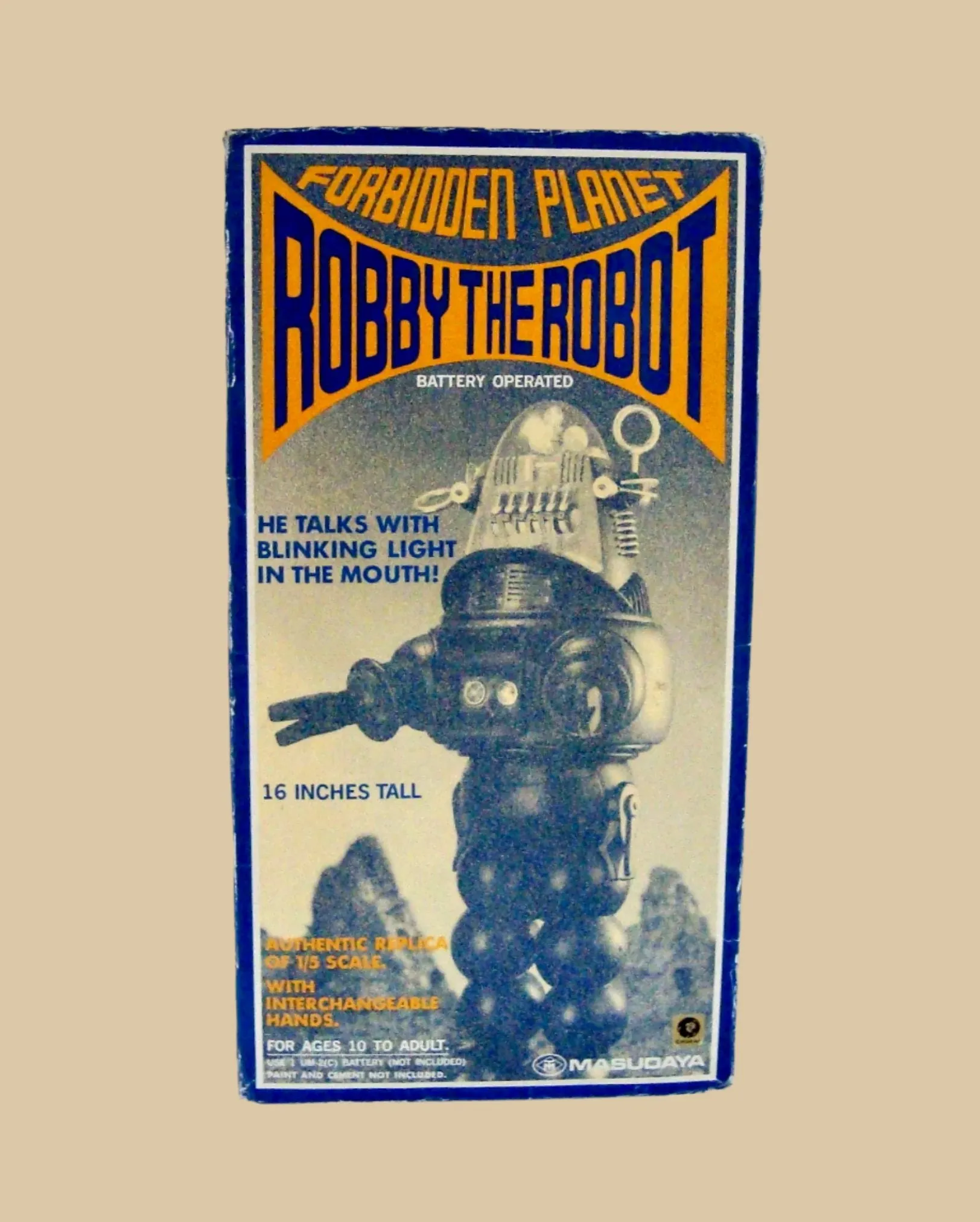 1996 Masudaya Robby the Robot 16 inch Model In Its Original Box
