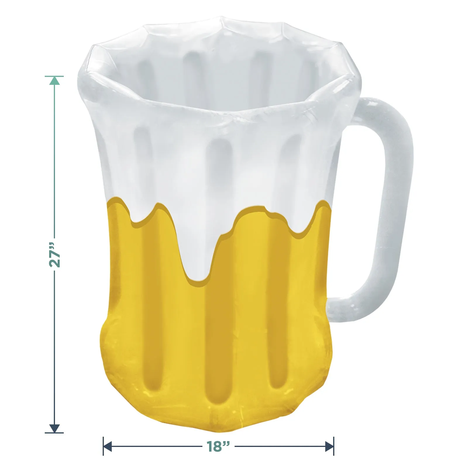 Beer Party Supplies and Beer Theme Decorations (Inflatable Frothy Beer Mug Cooler, 18" x 27" (Holds Approximately 48 12-Ounce Cans))