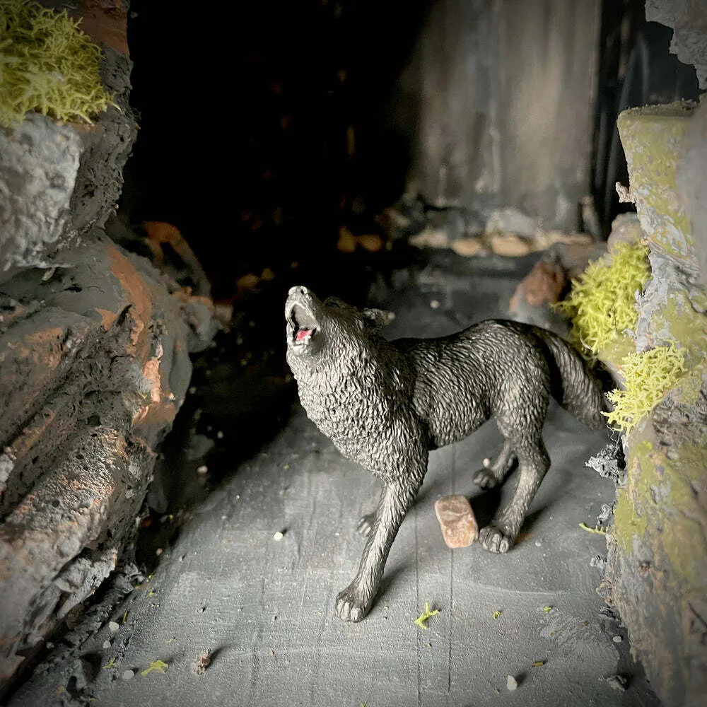 Black Wolf Figurine