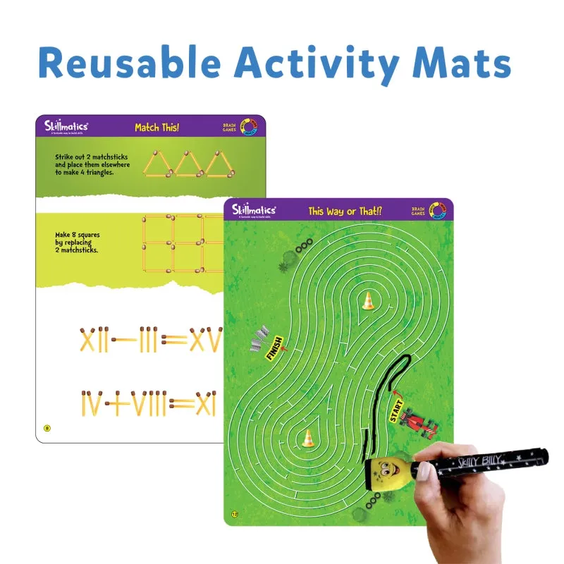 Brain Games | Reusable Activity Mats (ages 6 )
