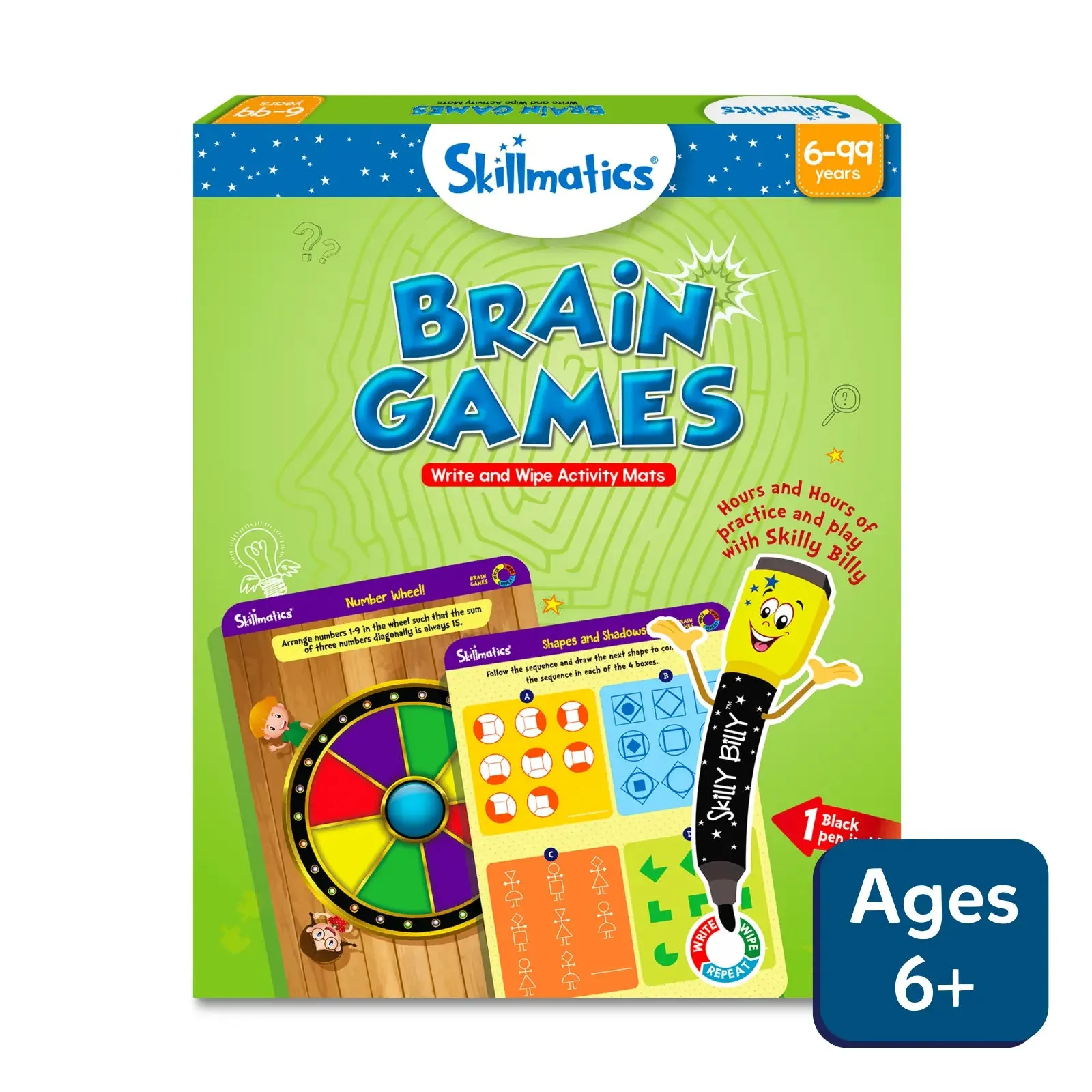 Brain Games | Reusable Activity Mats (ages 6 )