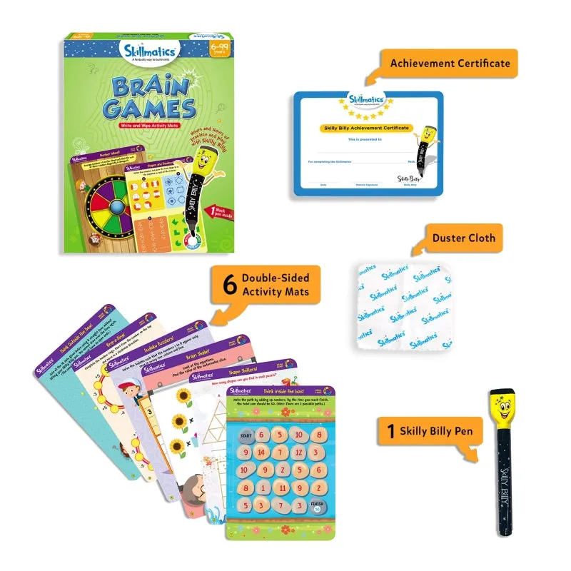 Brain Games | Reusable Activity Mats (ages 6 )