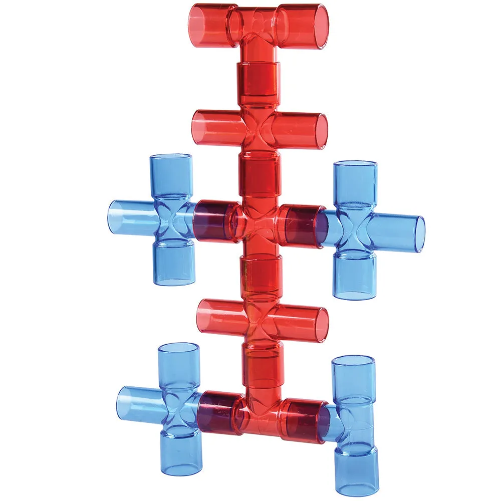 Constructive Playthings Translucent Pipe Builders - 80 PC
