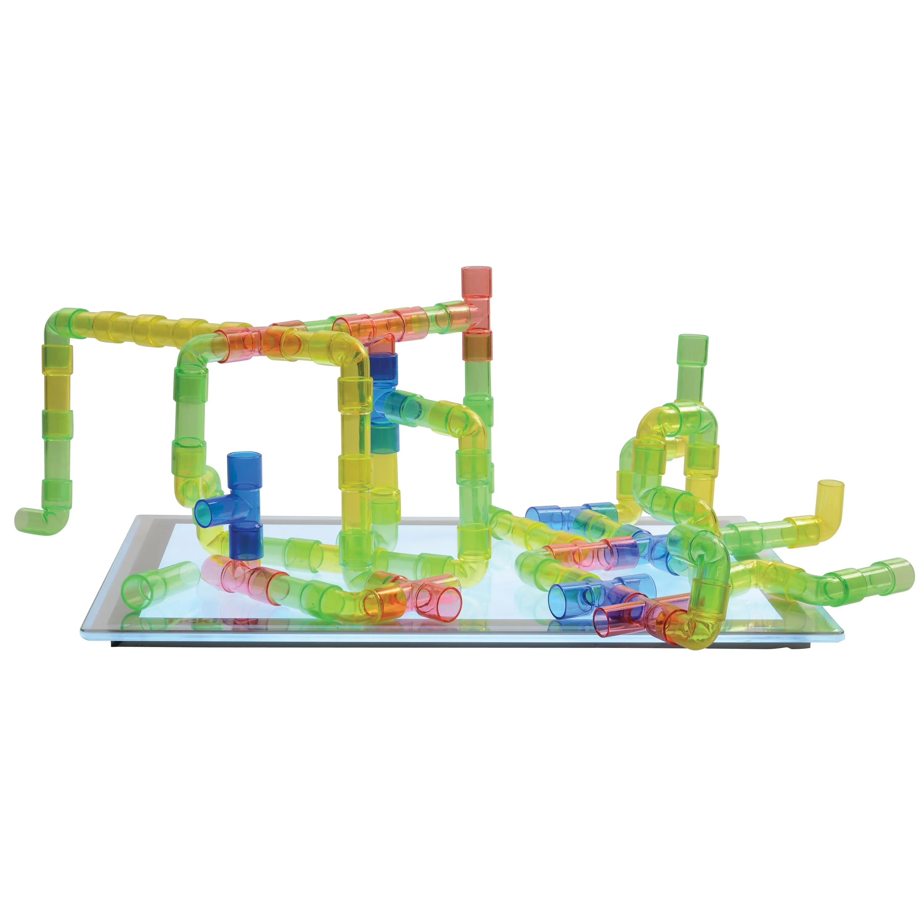Constructive Playthings Translucent Pipe Builders - 80 PC