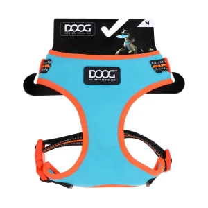 DOOG Neoflex Neoprene Beethoven Neon Blue and Orange Dog Harness Medium