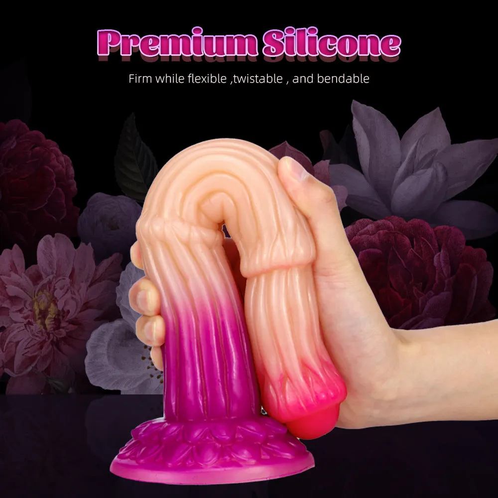 Fantasy Horse Monsterdildo Butt Plug - Silicone Bamboo Joint Anal Dildo Prostate Massager