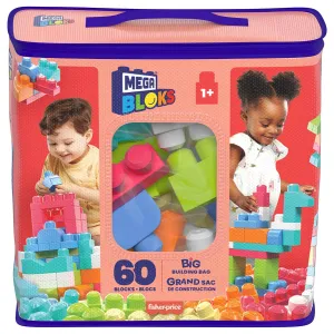 Fisher-Price Mega Bloks First Builders Big Building Bag 60 Pieces