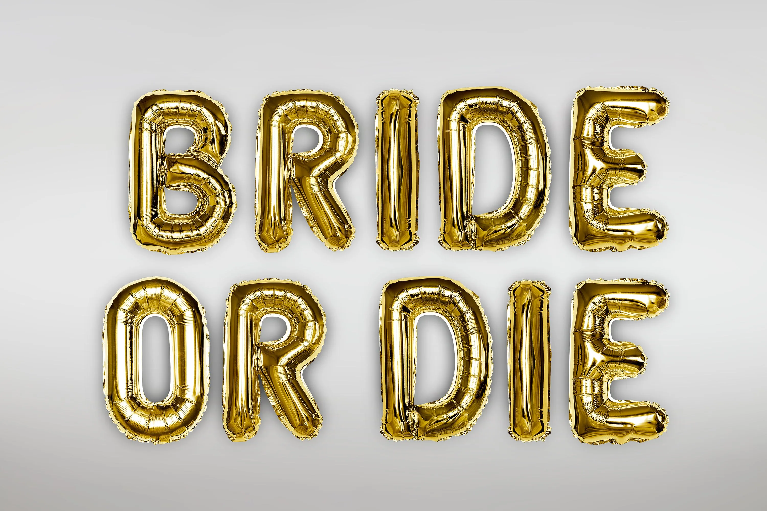 Gold BRIDE OR DIE Balloons