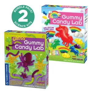 Gummy Candy Experiment Kits 2-Pack . Rainbow Gummy Candy Lab & Gross Gummy Candy Lab