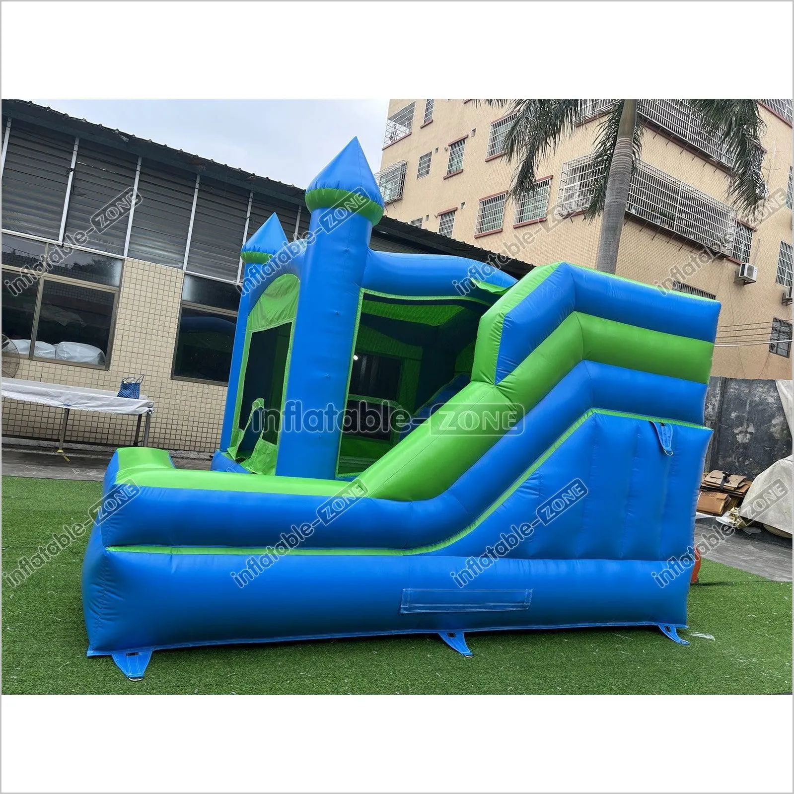 Inflatable Bouncy Castles Green Jumping Castle Indoor Bouncy House