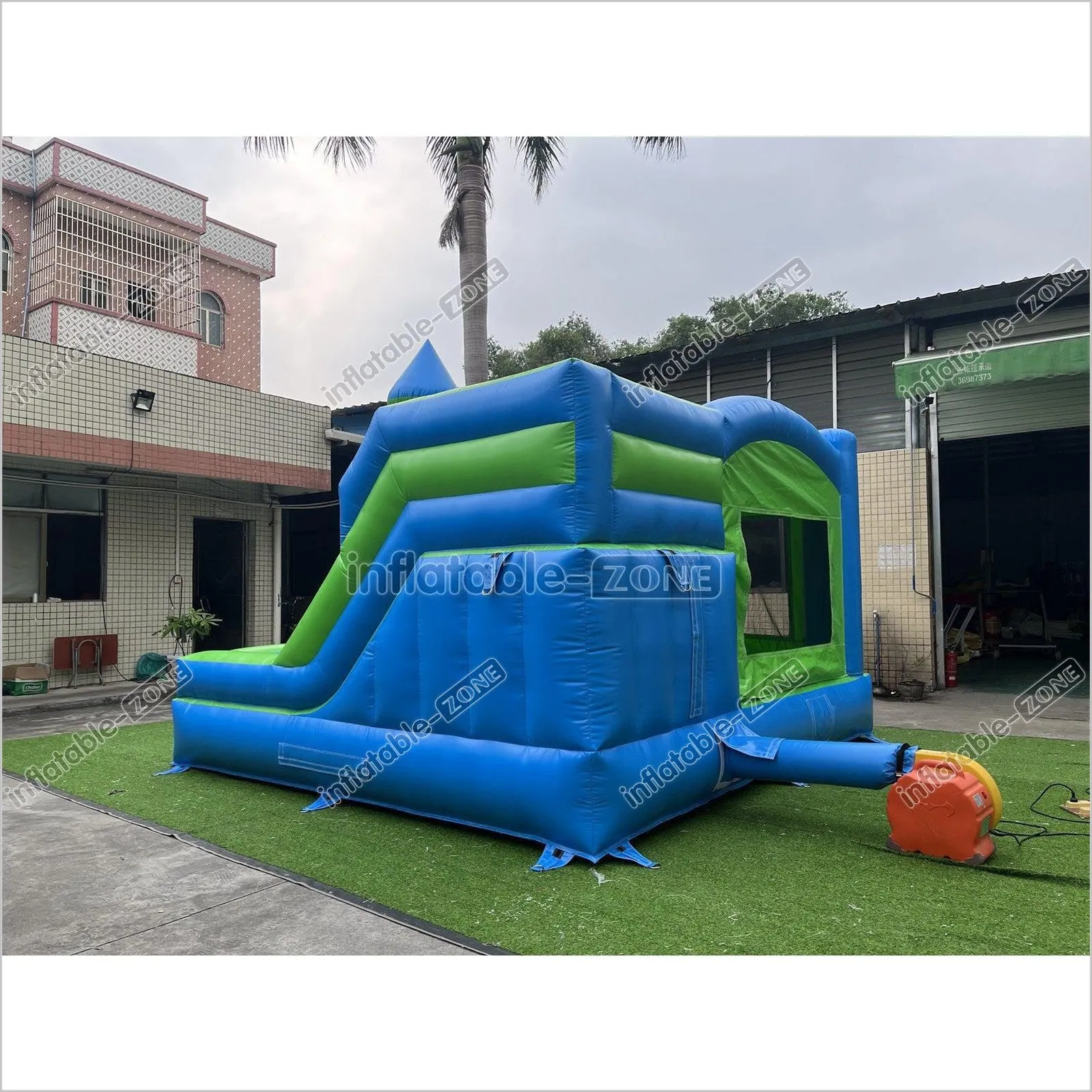 Inflatable Bouncy Castles Green Jumping Castle Indoor Bouncy House