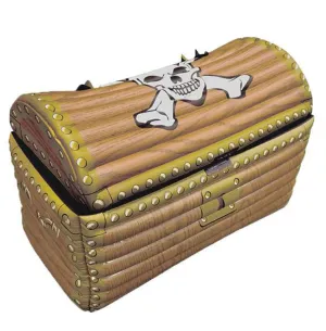 Inflatable Treasure Chest Gold Blow Up Drinks Cooler Pirate Beach Hawaiaan Party