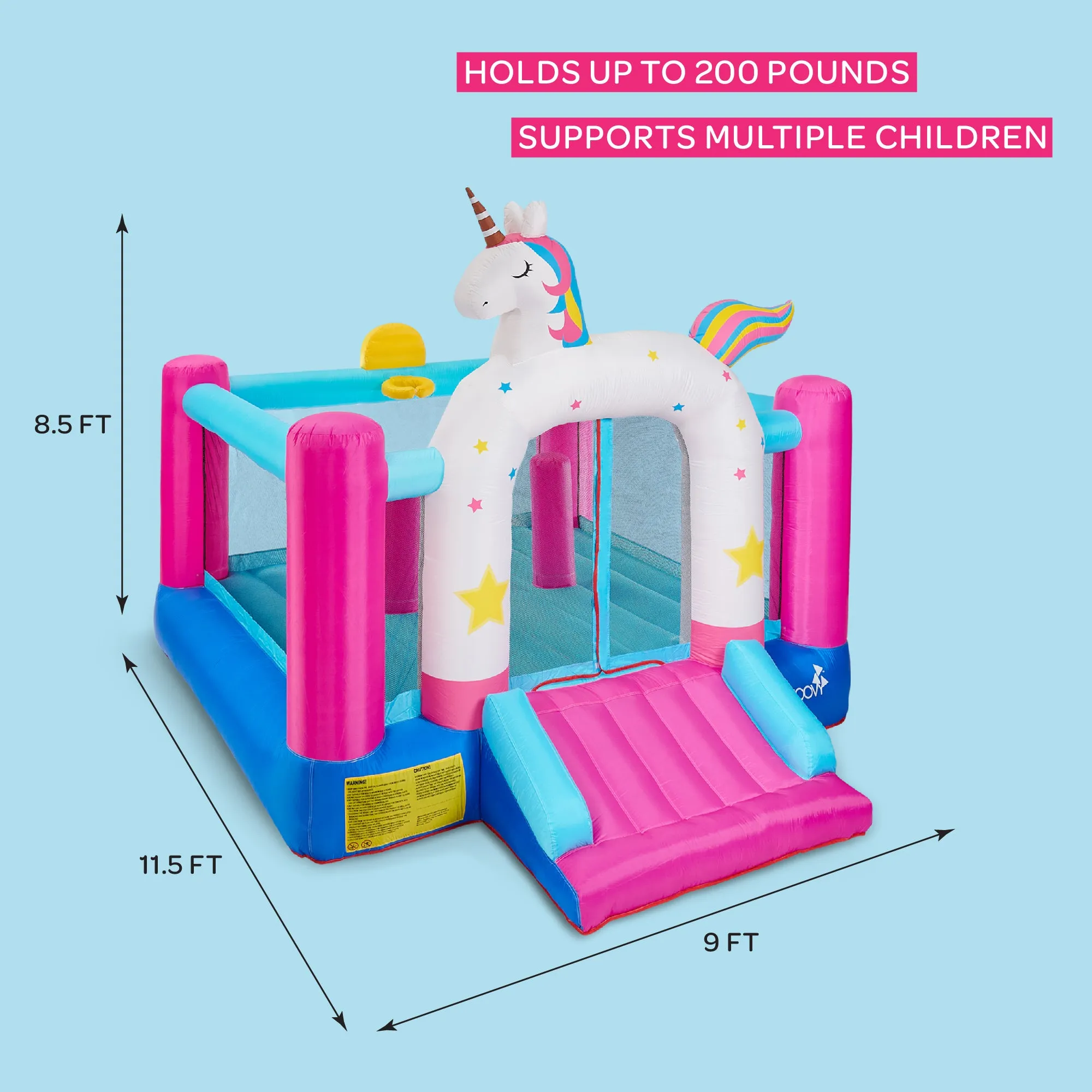 Inflatable Unicorn Themed Bounce House