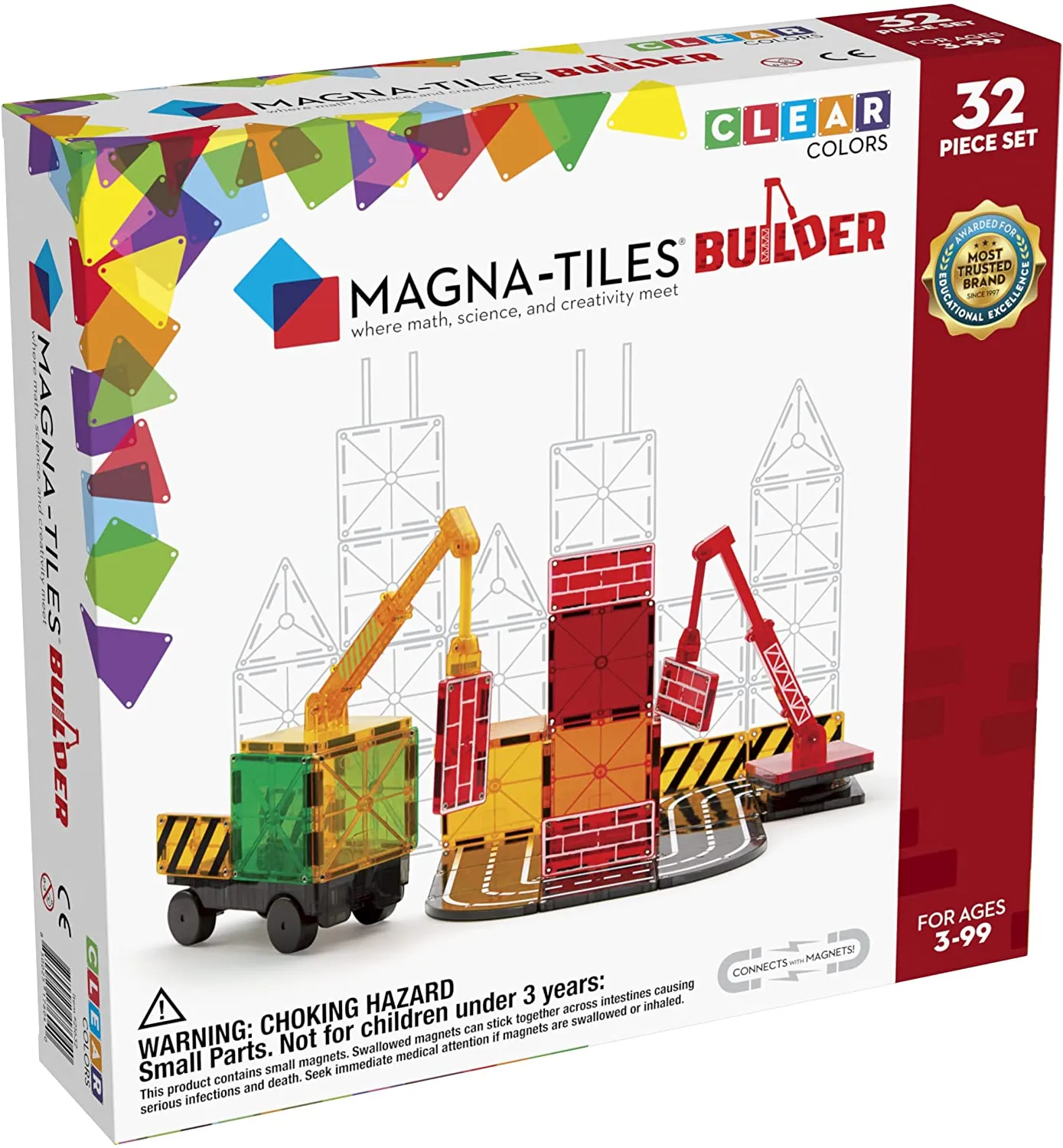 Magna Tiles Clear Color Builder 32 piece set