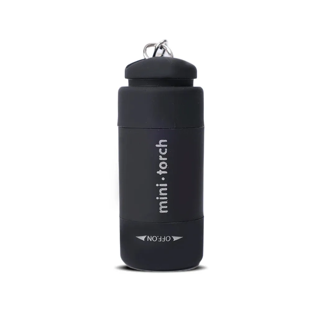 Mini Torch LED Rechargeable Flashlight Portable Keychain Rotary Switch Waterproof Outdoor Camping Emergency Flashlight