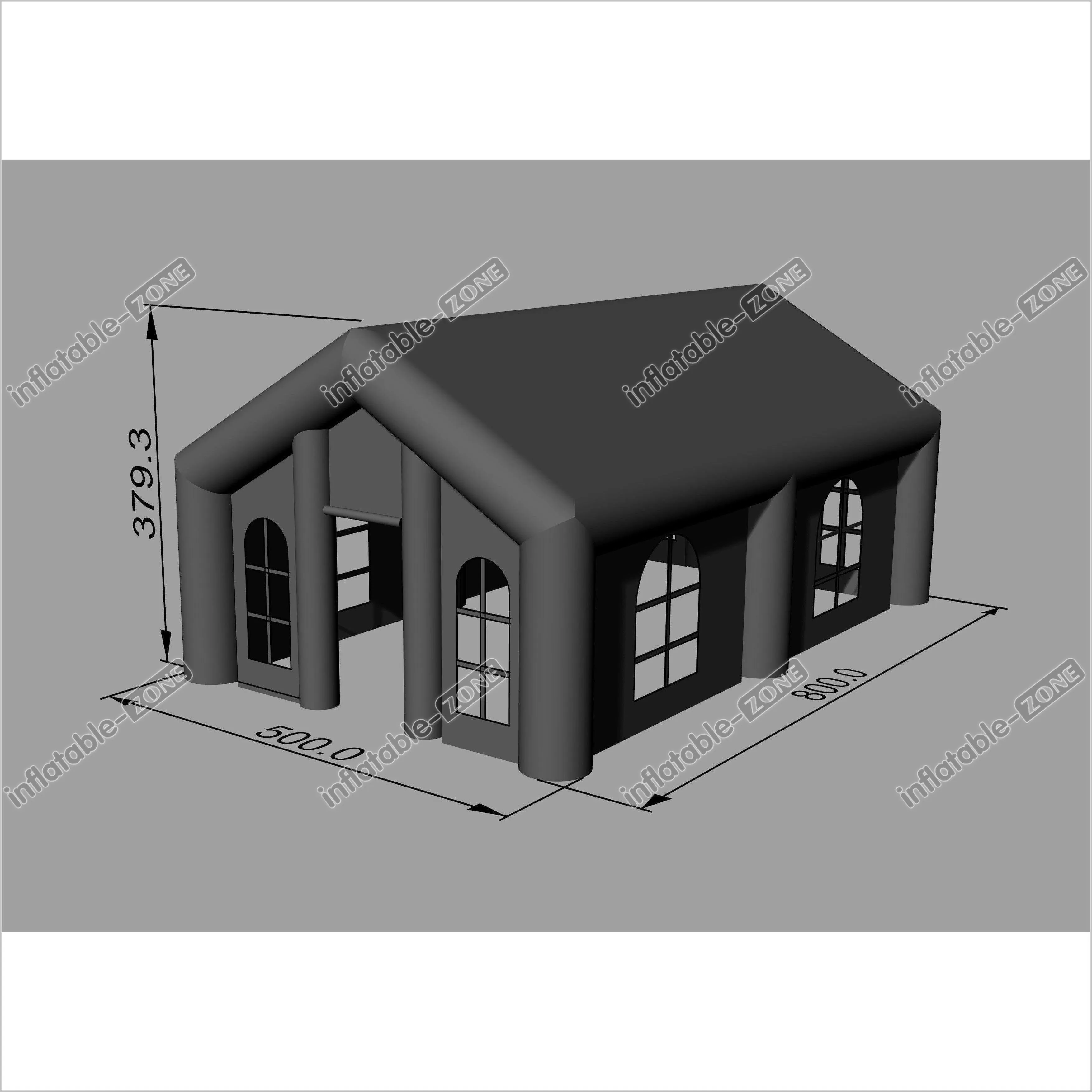 Outdoor Black Inflatable Wedding Party Tent Dining Room Inflatable Camping Tent