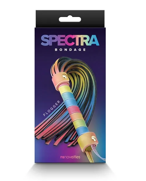 Spectra Bondage Flogger - Rainbow