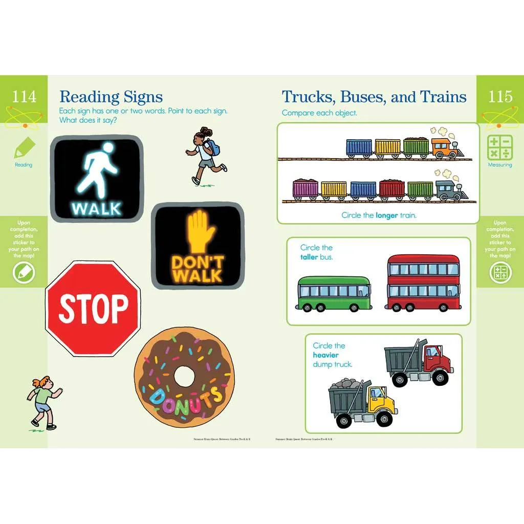 Summer Brain Quest Book: Grades Pre-K to K