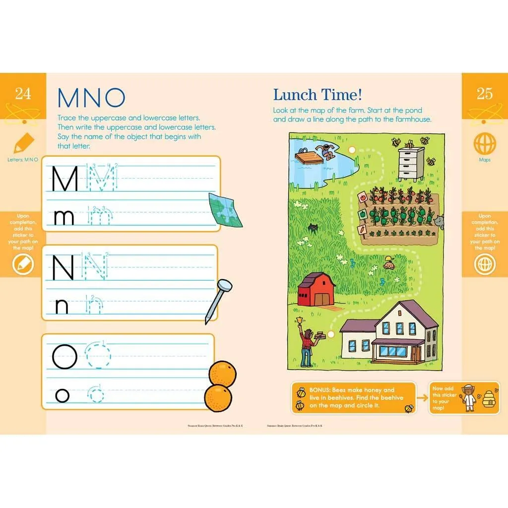 Summer Brain Quest Book: Grades Pre-K to K