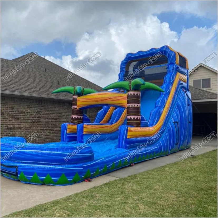 Water Slides Blow Up Play House Inflatable Party With Waterslide And Pool